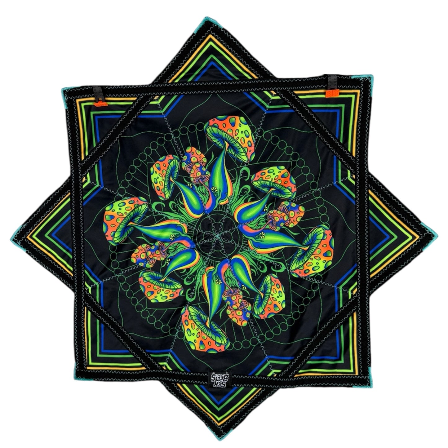 Mushroom Flow Star - Double-Sided (UV Reactive)