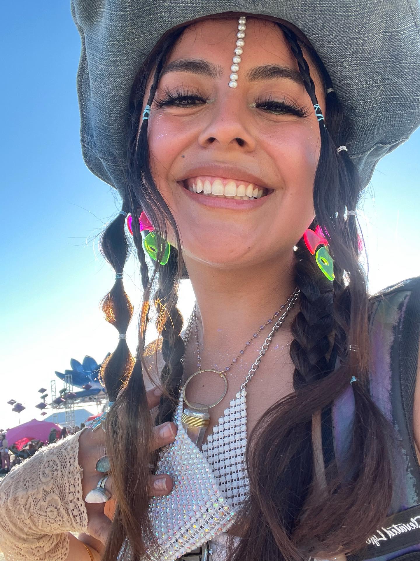 Space Cowboy Earrings UV Reactive