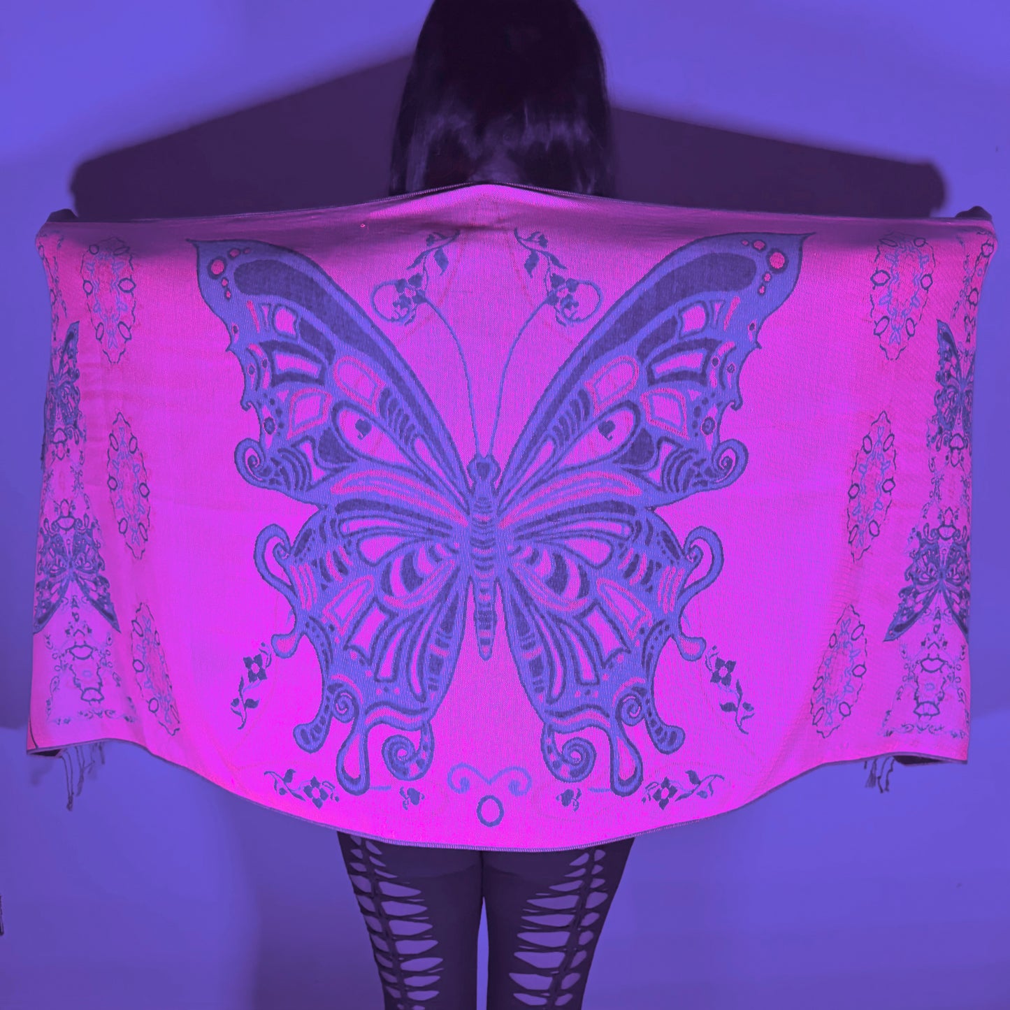 Butterfly Pashmina (UV Reactive)