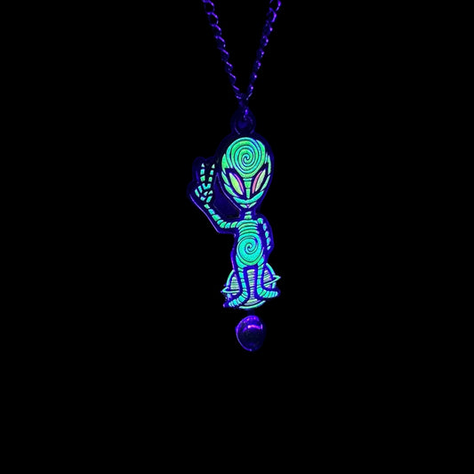 We Come In Peace Spoon Pendant (Glow in the Dark)