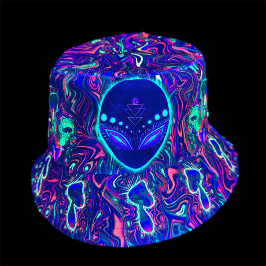 Alien Bucket Hat (UV Reactive) -  Standard & Large Sizes