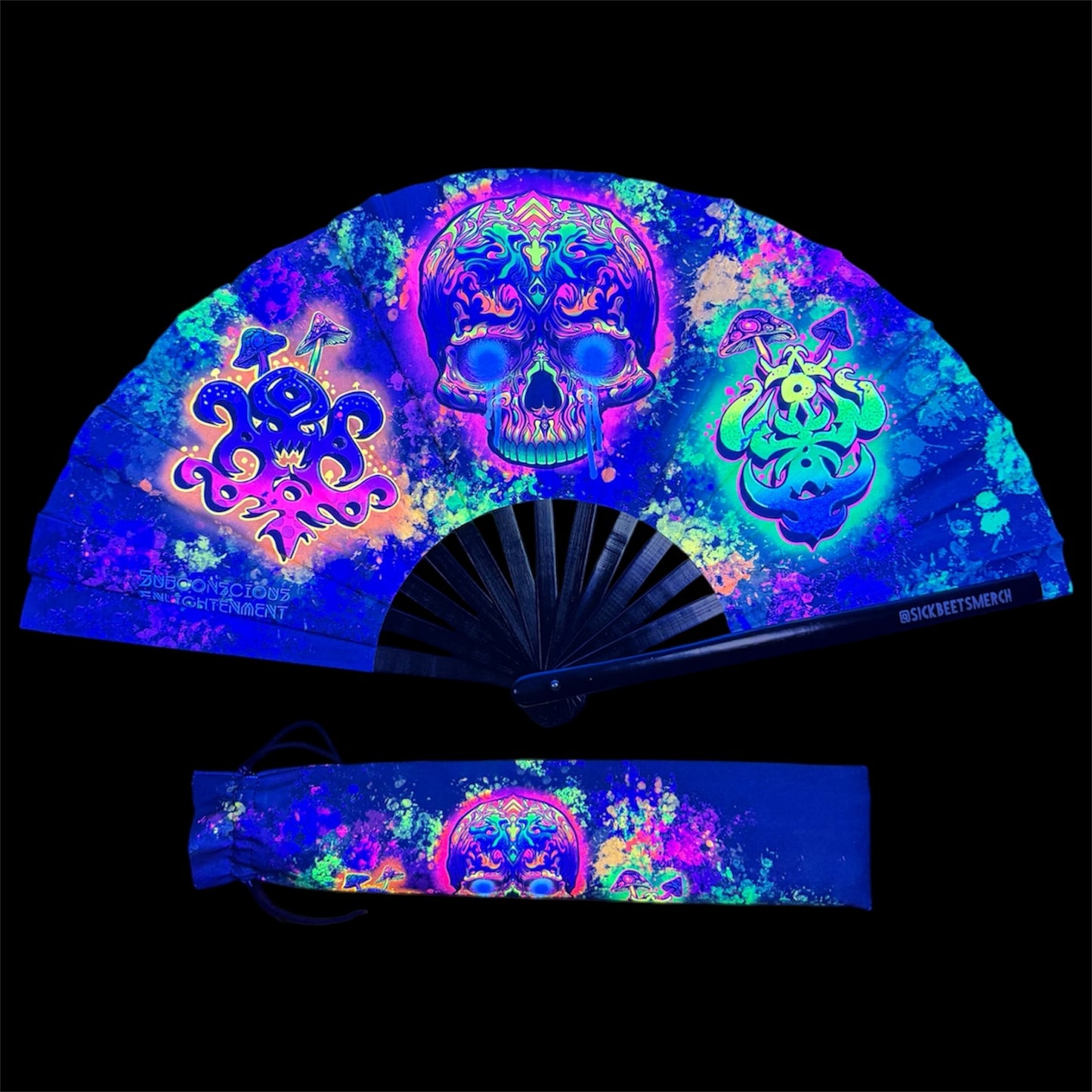 Skull Fan + Sleeve (UV Reactive)
