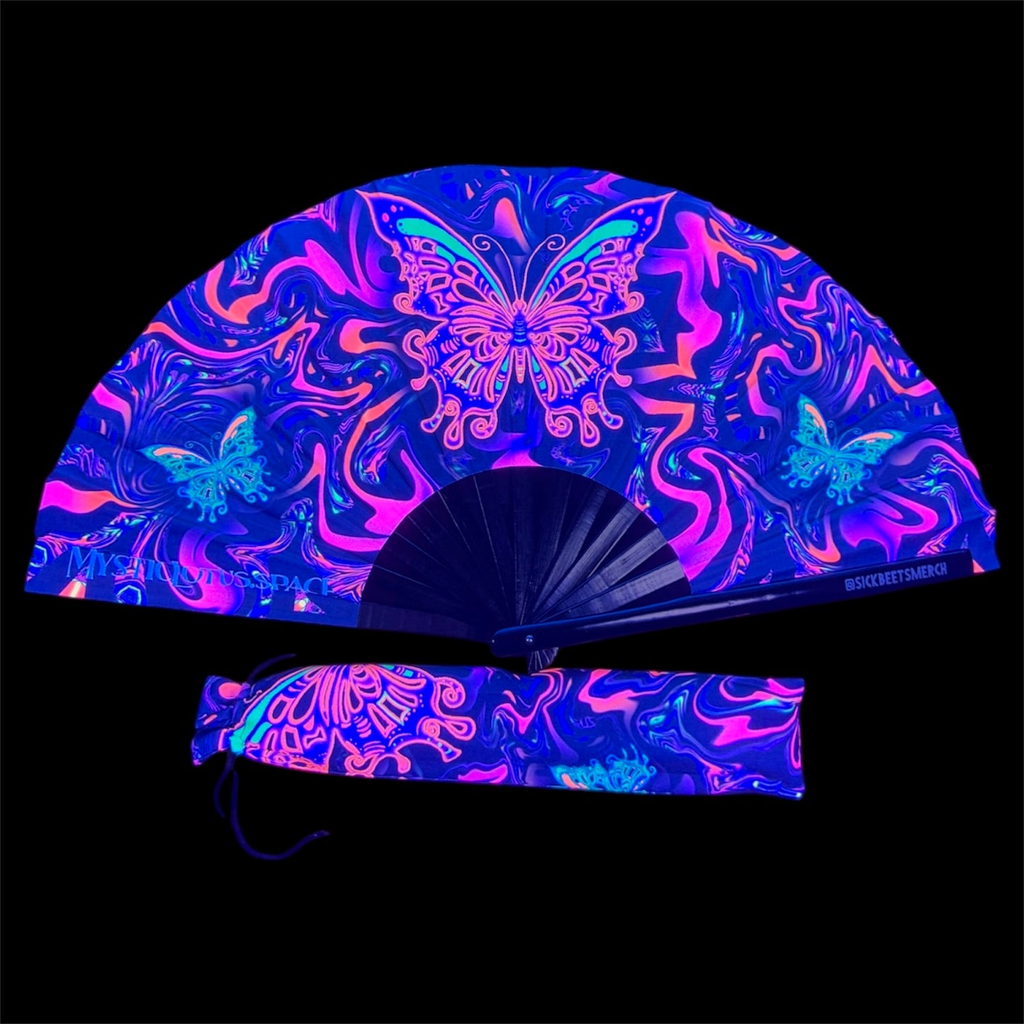 Butterfly Fan + Sleeve (UV Reactive)