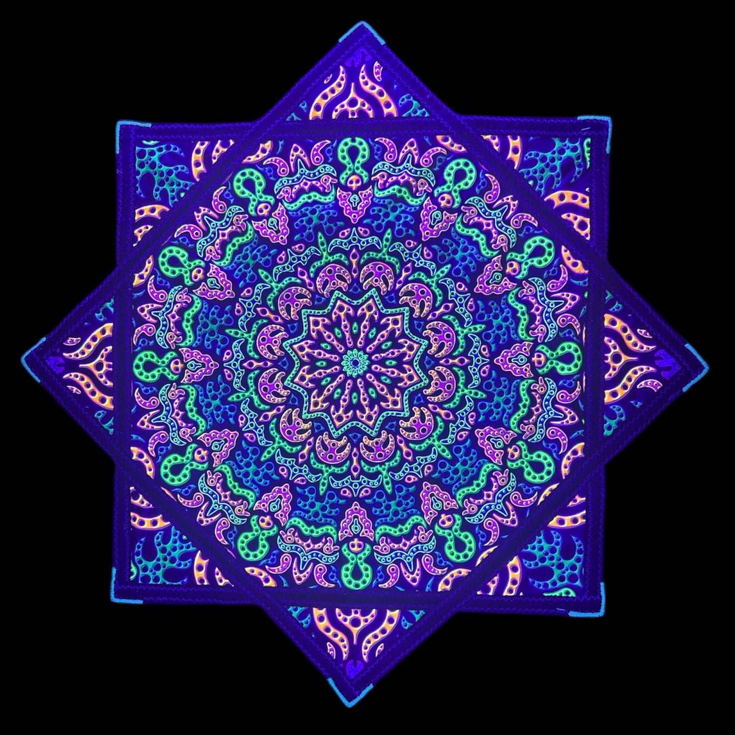 Mandala Flow Star - Double-Sided (UV Reactive)