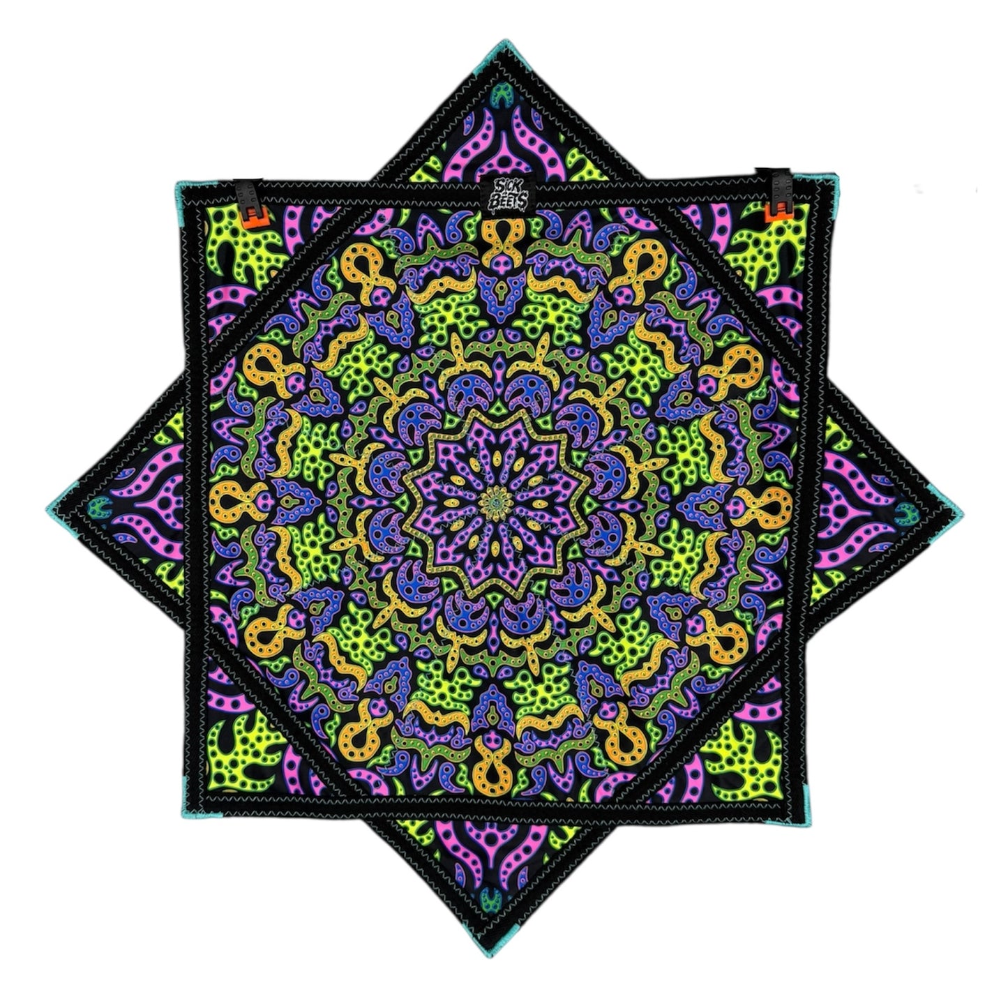 Mandala Flow Star - Double-Sided (UV Reactive)