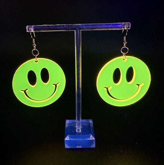 All Smiles Earrings UV Reactive