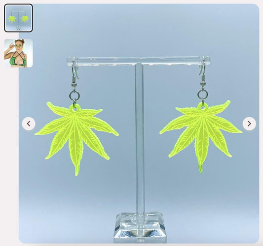 Mary Jane Earrings UV Reactive